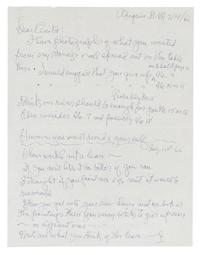 O'KEEFFE, Georgia. Autographed letter twice signed ("G" both times), to Anita [Young, her sister], Abiquiu, New Mexico, 14 July 1966.