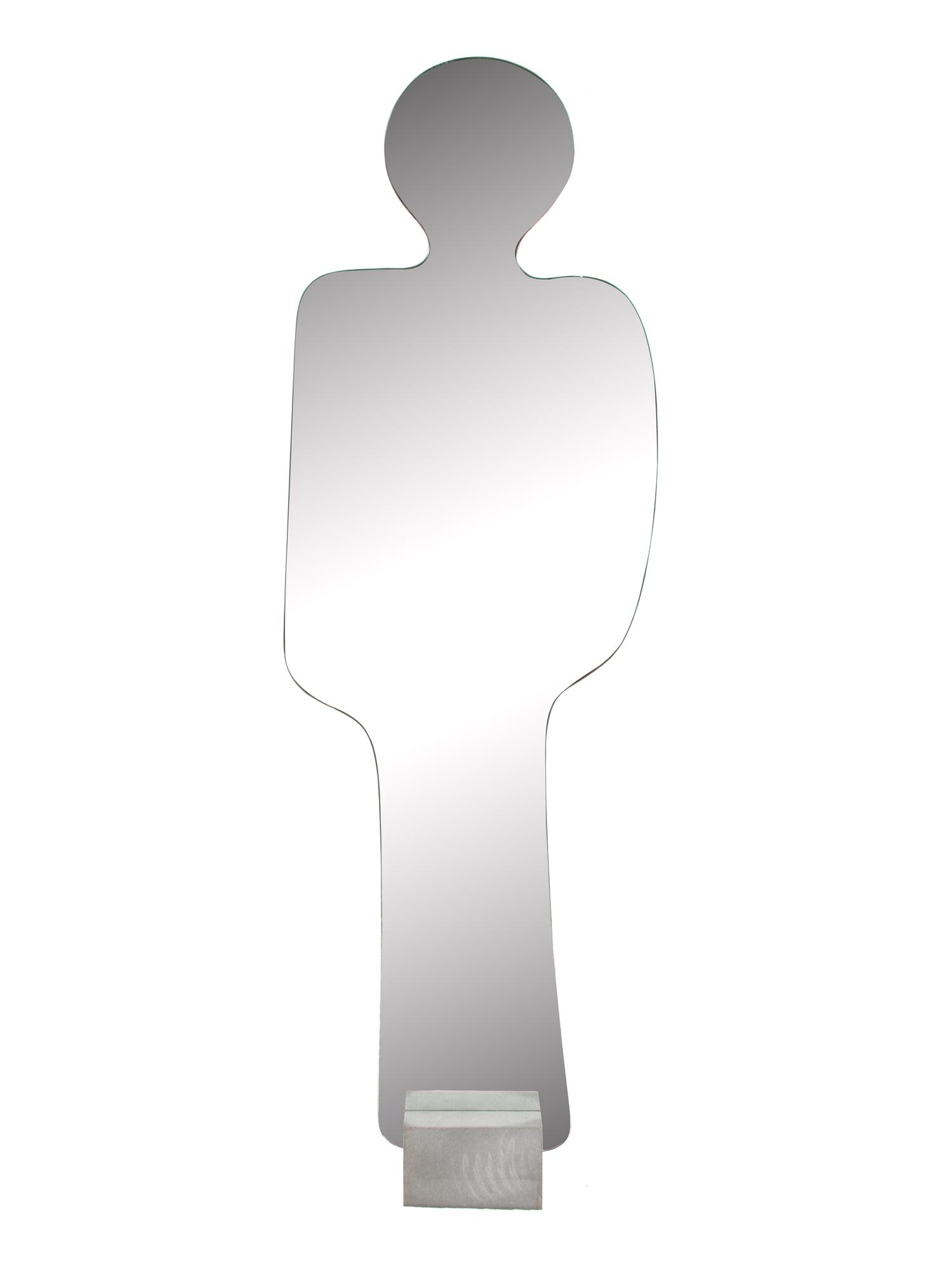 A Contemporary Human-shaped Floor Mirror on Stand