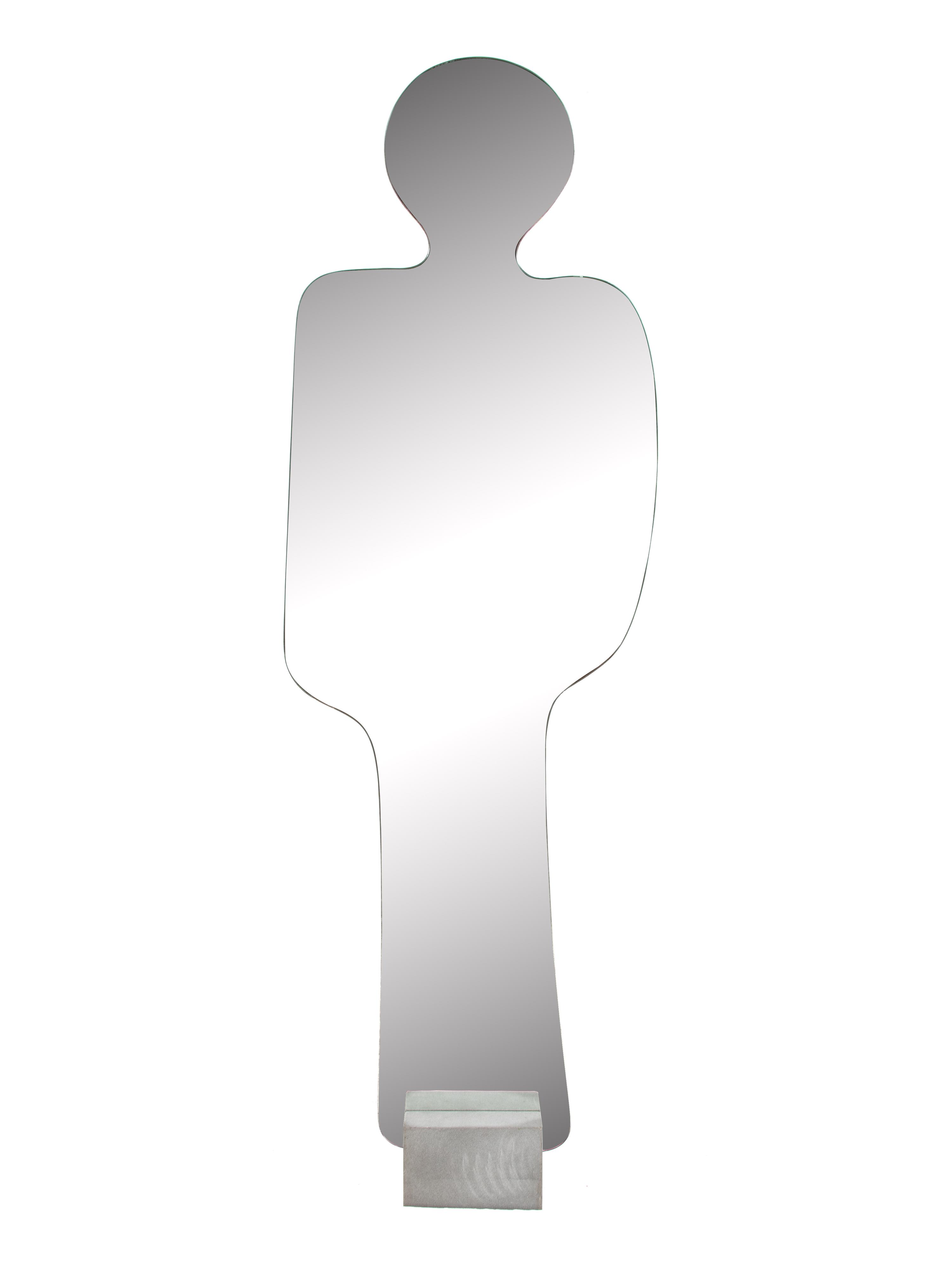 A Contemporary Human-shaped Floor Mirror on Stand