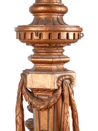 An Italian Baroque Style Giltwood Six-Light Chandelier