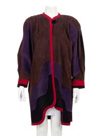 Three Jean Muir Color Blocked Suede Jackets, 1970-80s