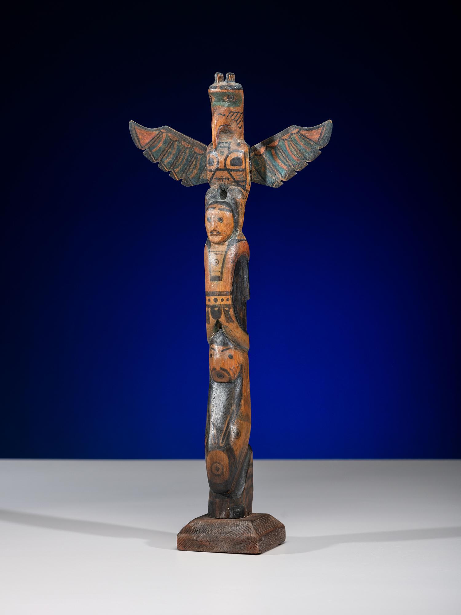 Polychrome Painted Totem Pole