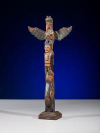 Polychrome Painted Totem Pole