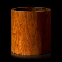 A Chinese Huanghuali Wood Brush Pot, Bitong, Qing Dynasty 清 黃花梨素面筆筒