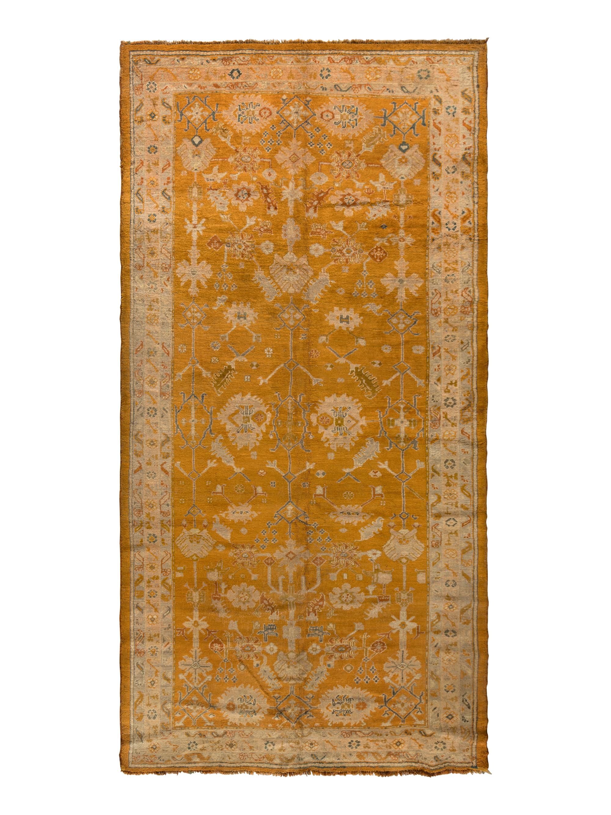 An Oushak Corridor Carpet