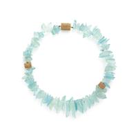 Christopher Walling, Aquamarine and Yellow Gold Beaded Necklace