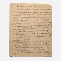 [Americana] [American Revolution] Thomson, Charles Manuscript Document, signed