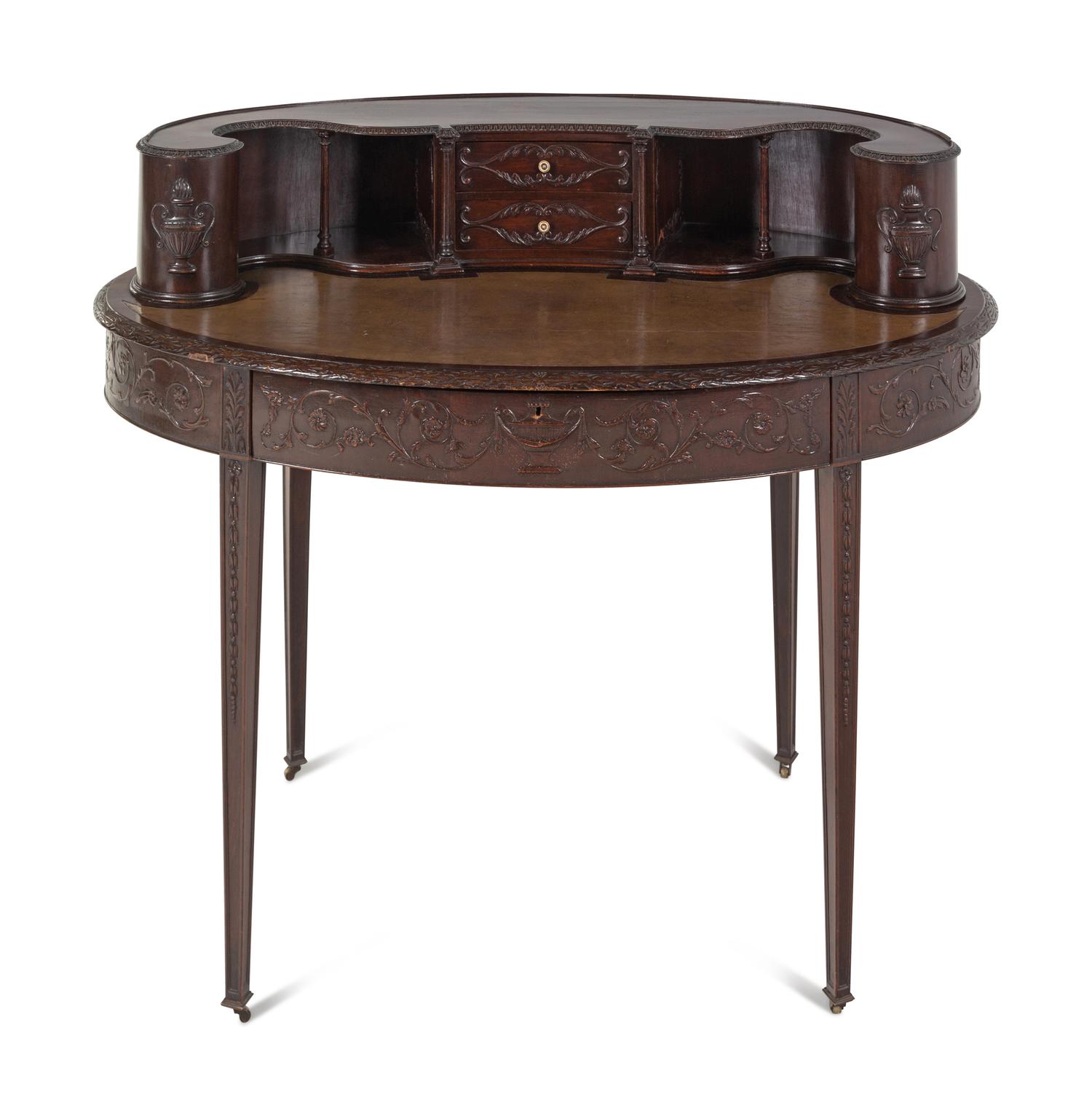 A George III Style Mahogany Carlton House Desk