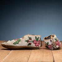 Cree Beaded Hide Moccasins