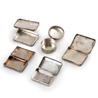 Navajo Stamped Silver Pill Boxes