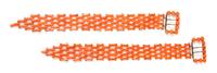 A Pair of Victorian Coral Buckle Bracelets, 37.50 dwts.