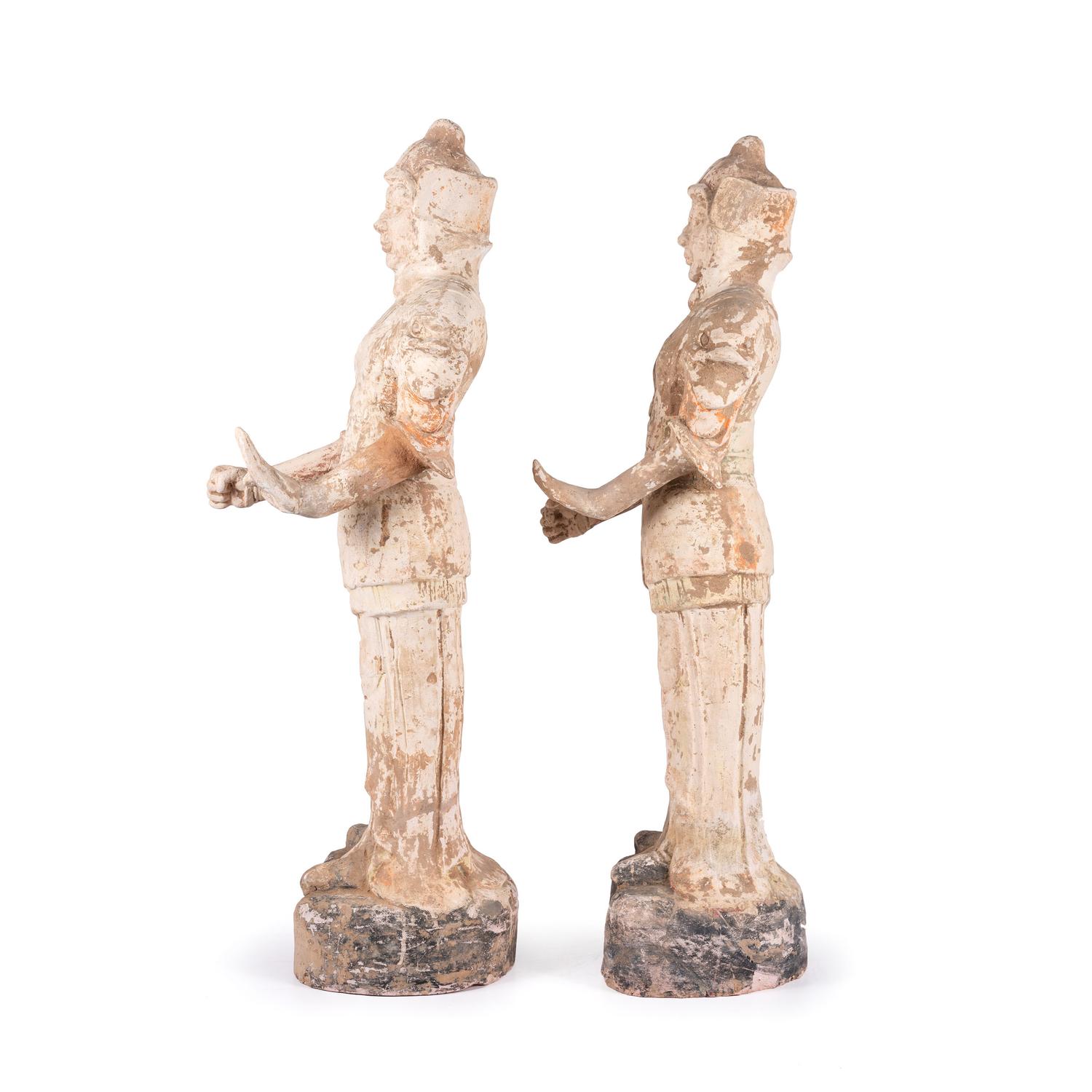 A Pair of Chinese Terra Cotta Warrior Figures