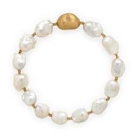 Yvel, Baroque Cultured Pearl and Yellow Gold Necklace