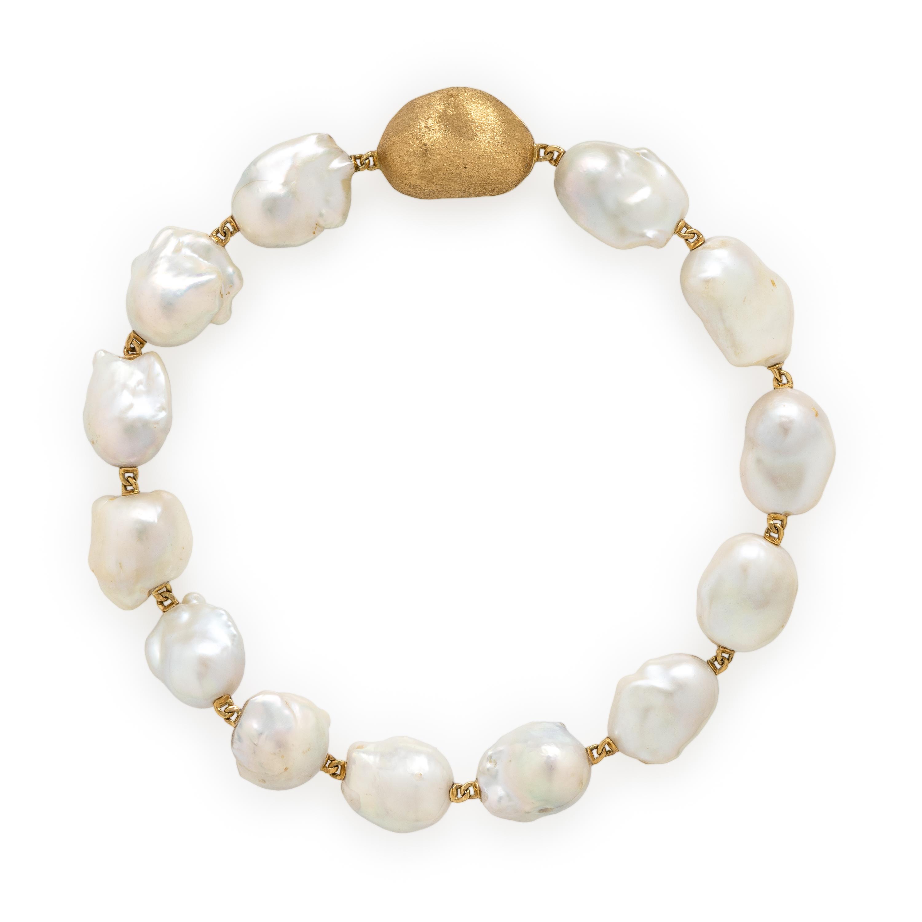 Yvel, Baroque Cultured Pearl and Yellow Gold Necklace