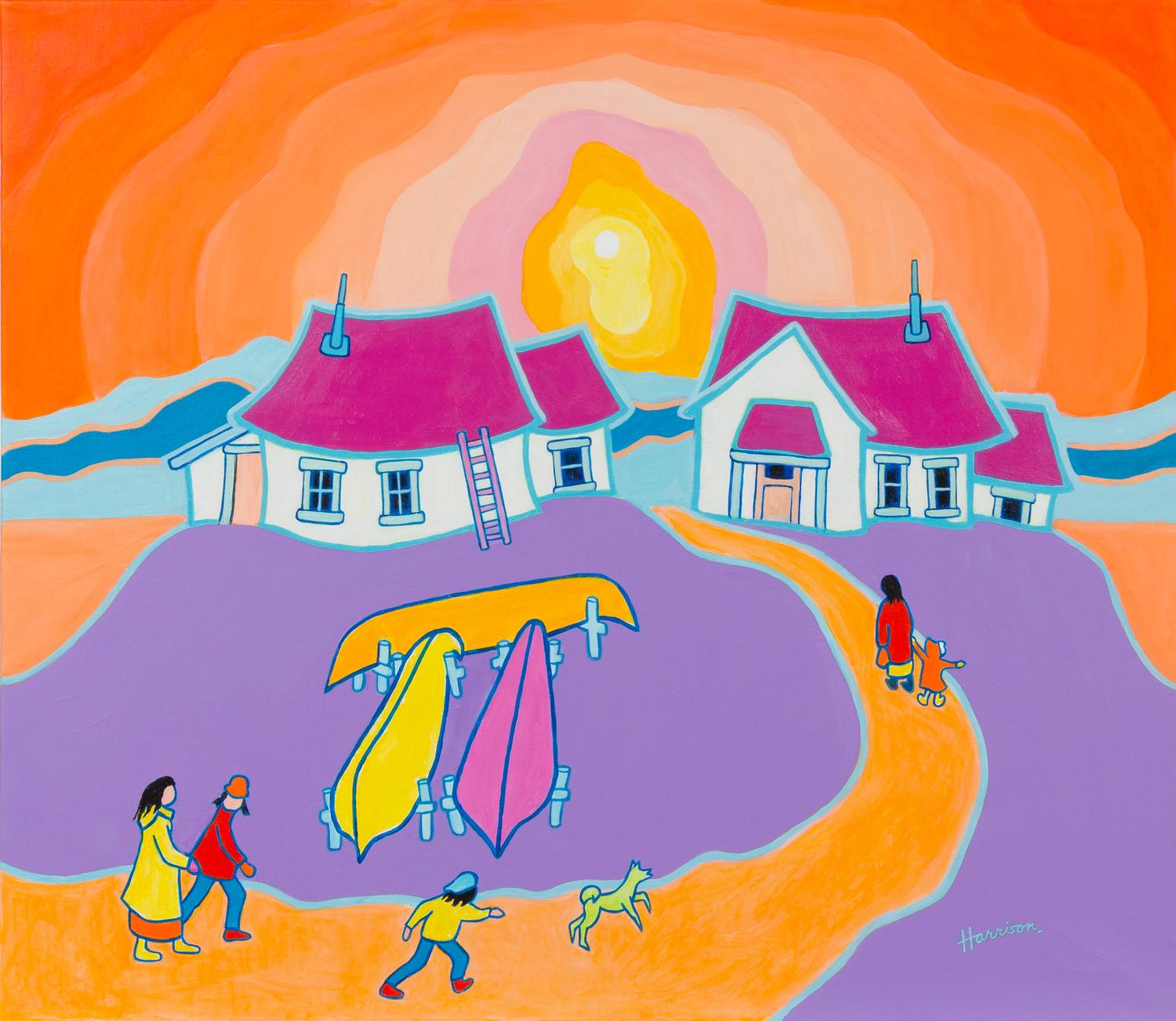 Ted Harrison, (Canadian, 1926 - 2015), Untitled