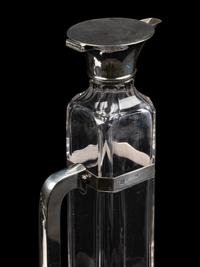 Two English Silver-Mounted Glass Articles