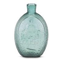 "Wheat Price & Co. Wheeling Va." glass flask Fairview Glass Works, Wheeling, WV,1825-1840