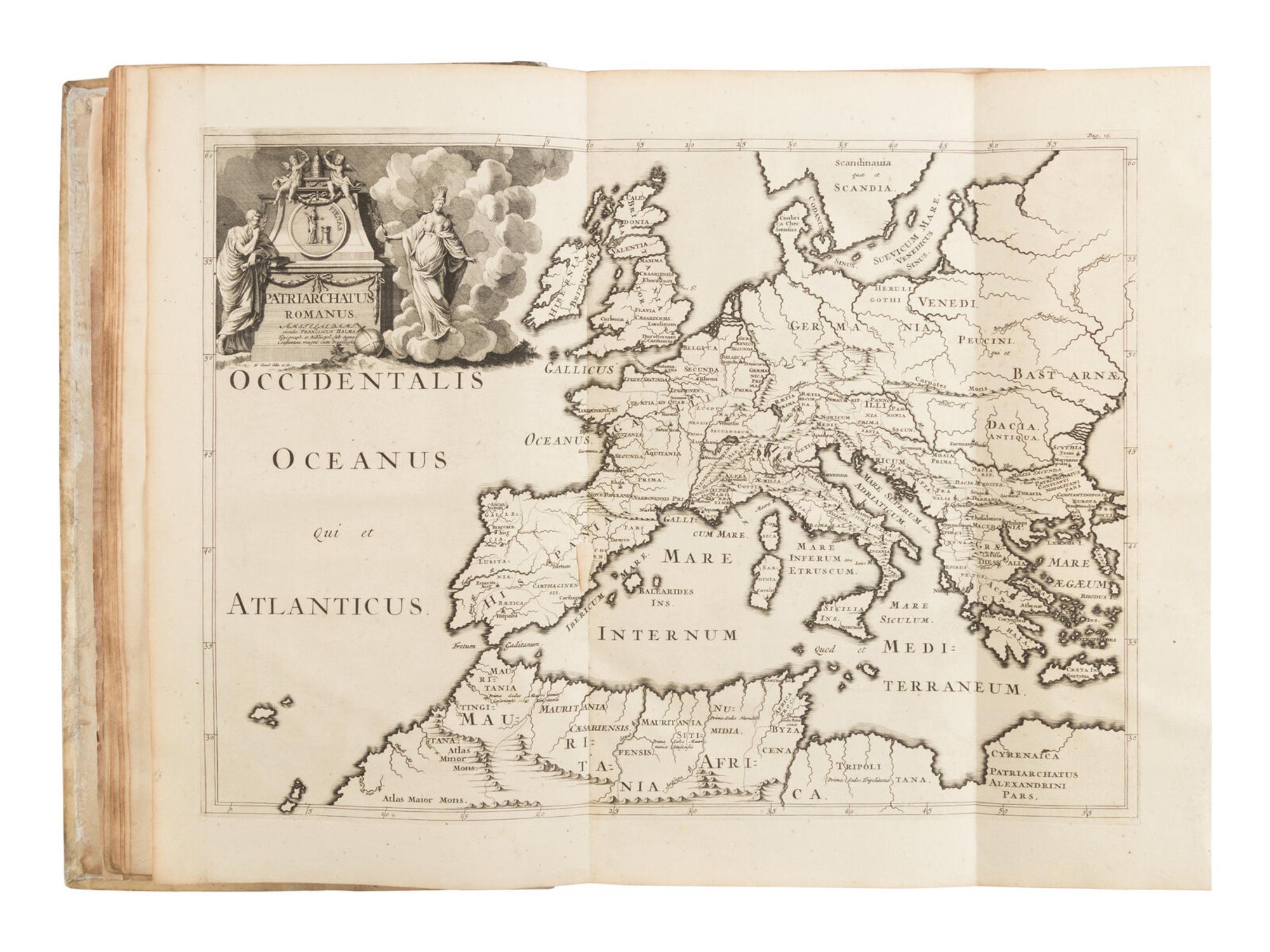 [TRAVEL & EXPLORATION]. VIALART, Charles, Bishop Of Avranches (d.1644). Geographia Sacra, Sive Notitia Antiqua Dioecesium Omnium Partriarchalium, Metropoliticarum, Et Episcopalium Veteris Ecclesiae. Notae Et Animadversions Lucae Holstenii... Amsterdam: Franciscus Halma, 1704, 1703.