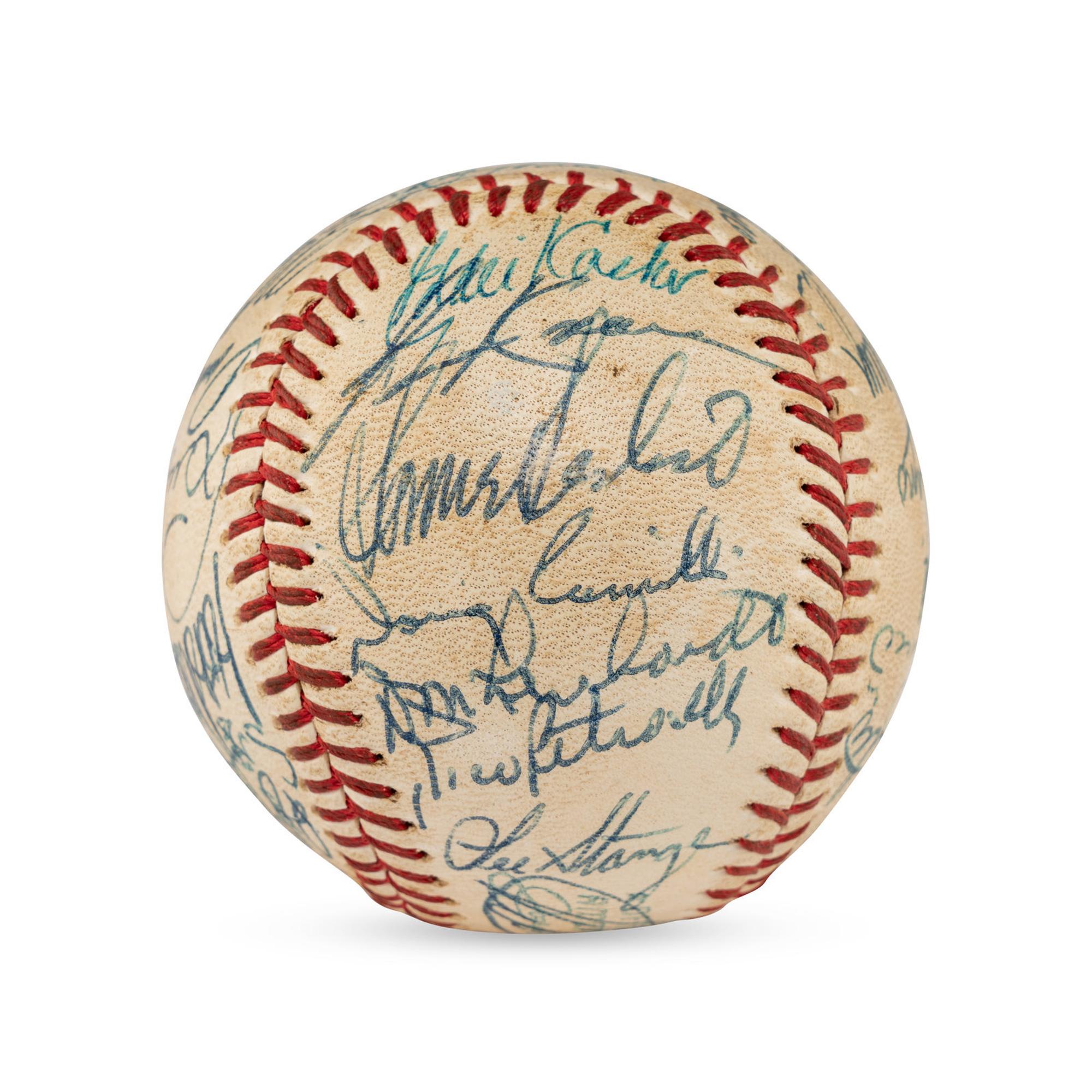 A Large Group of Assorted 1950s-2000s Boston Red Sox Team Signed Autograph Baseballs