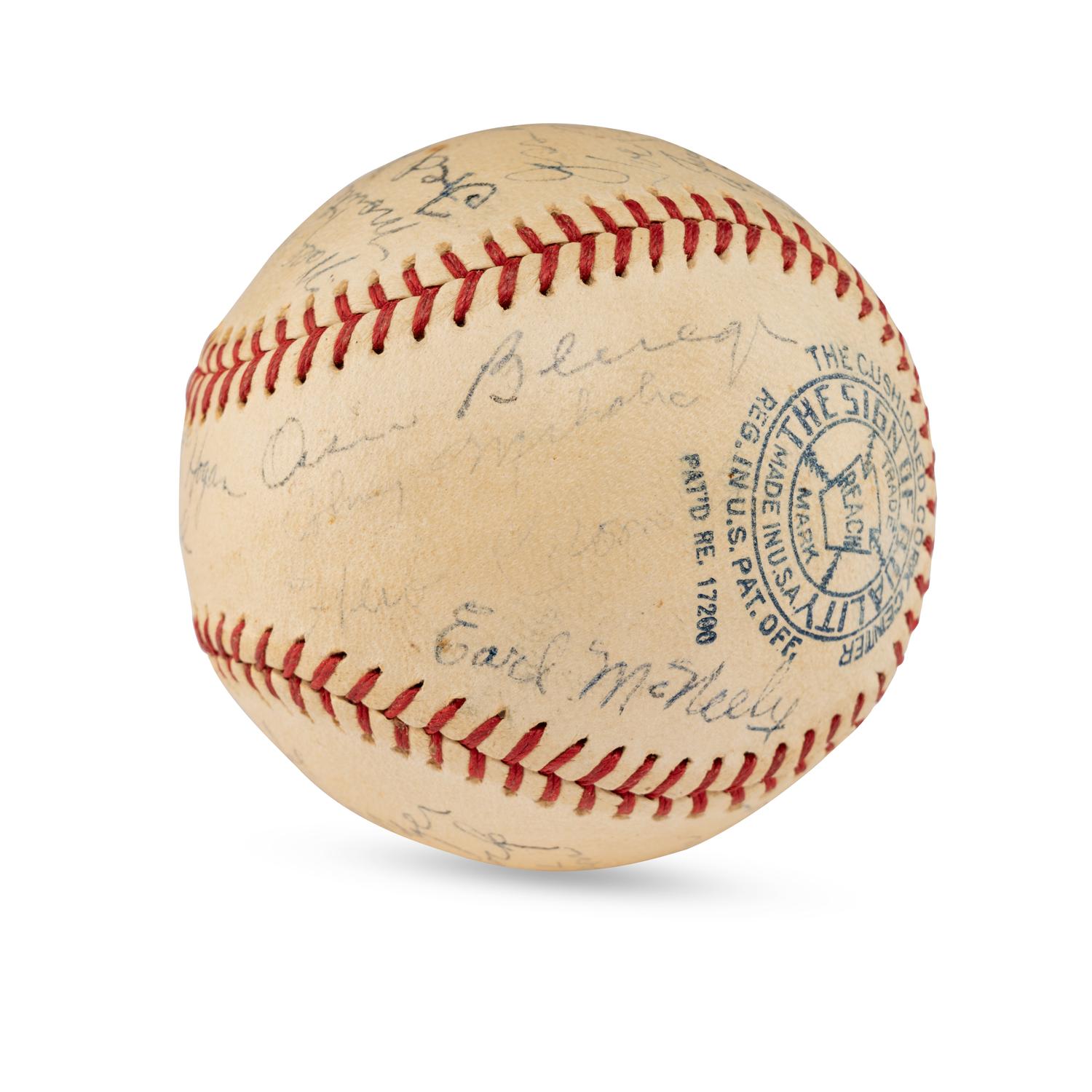 A 1937 Washington Senators Team Signed Autograph Baseball Including Bucky Harris (JSA Letter of Authenticity),