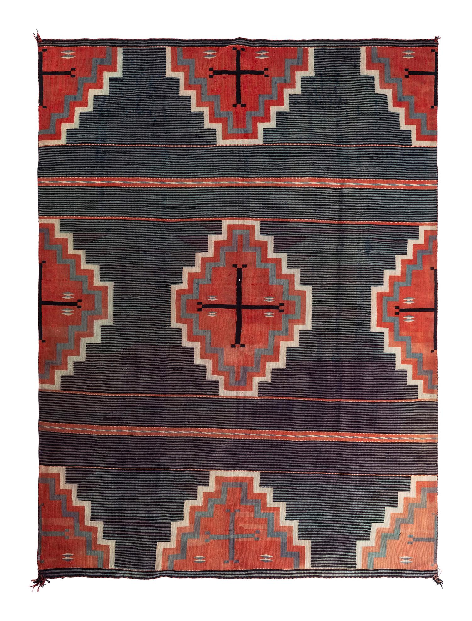 Navajo Germantown Moki Pattern Weaving / Rug