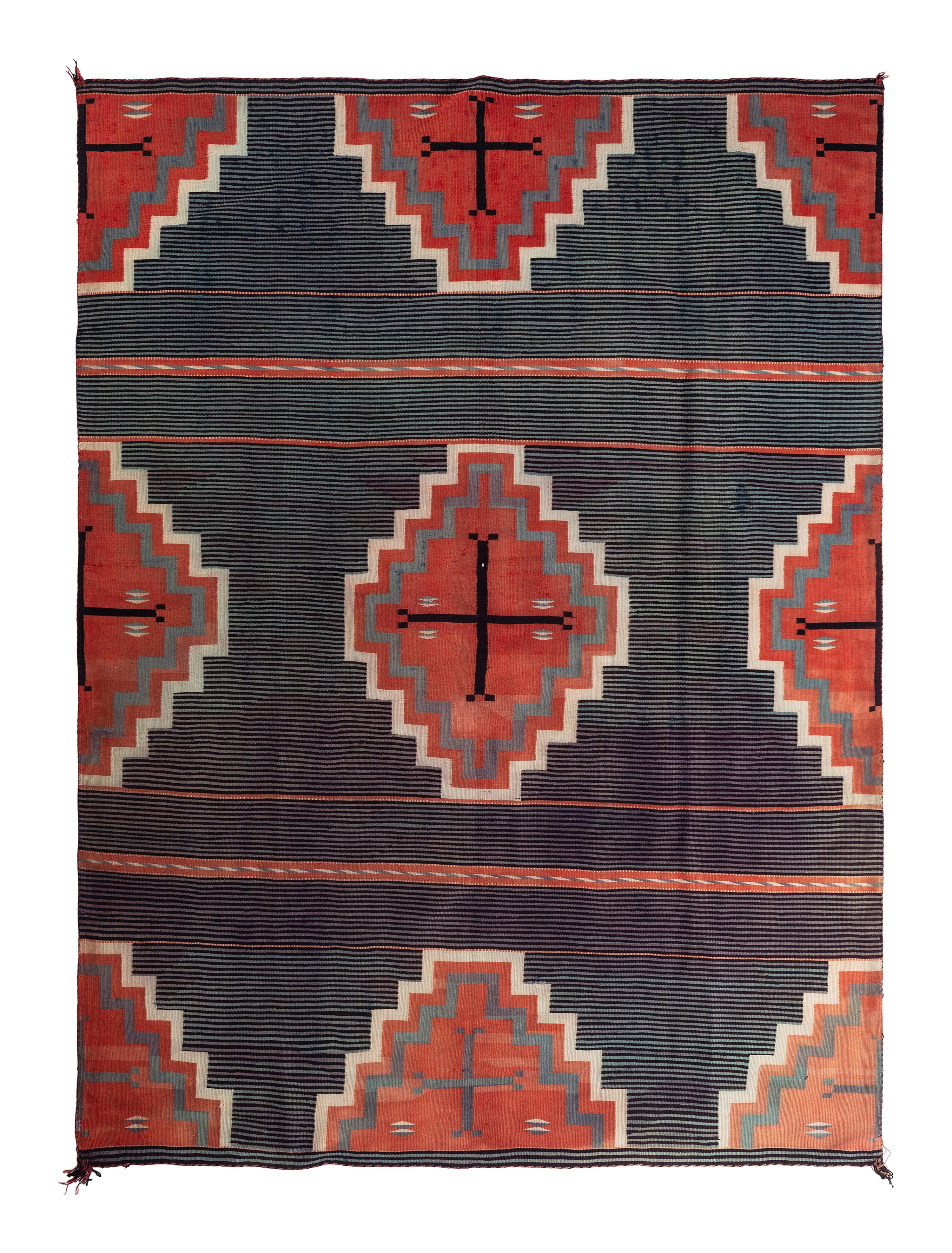 Navajo Germantown Moki Pattern Weaving / Rug