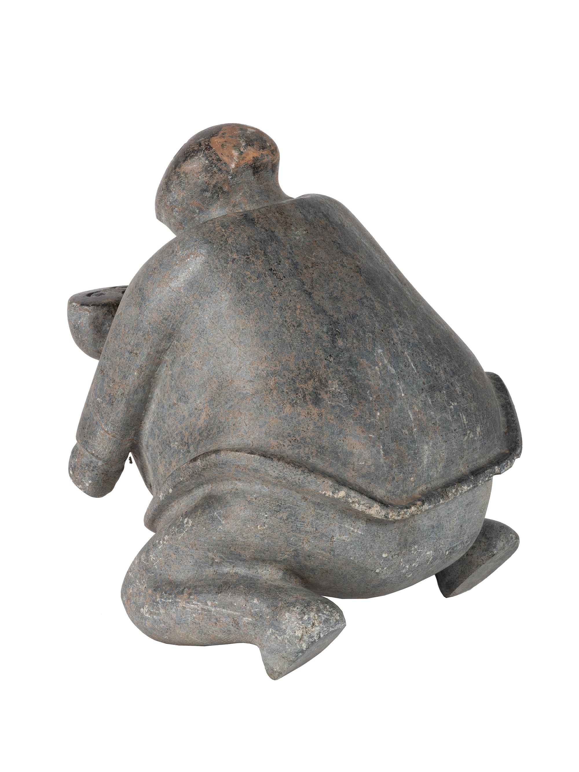 Inuit Soapstone Sculpture, Mother and Child
