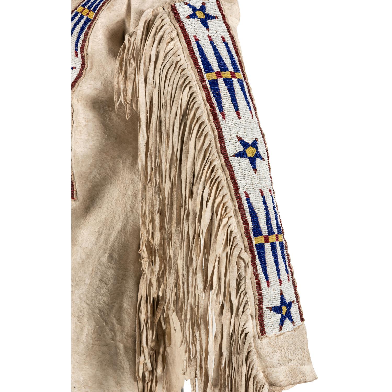Sioux Boy's Beaded Hide War Shirt