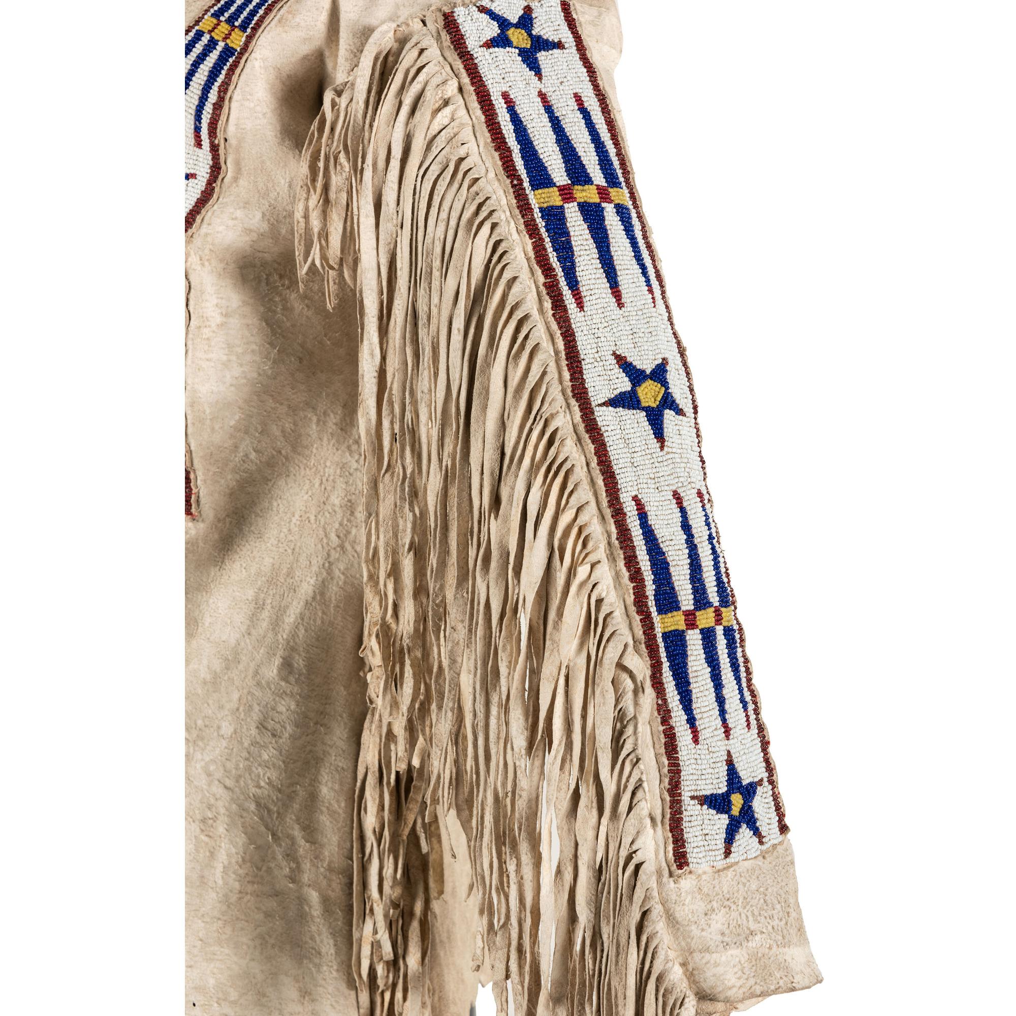 Sioux Boy's Beaded Hide War Shirt