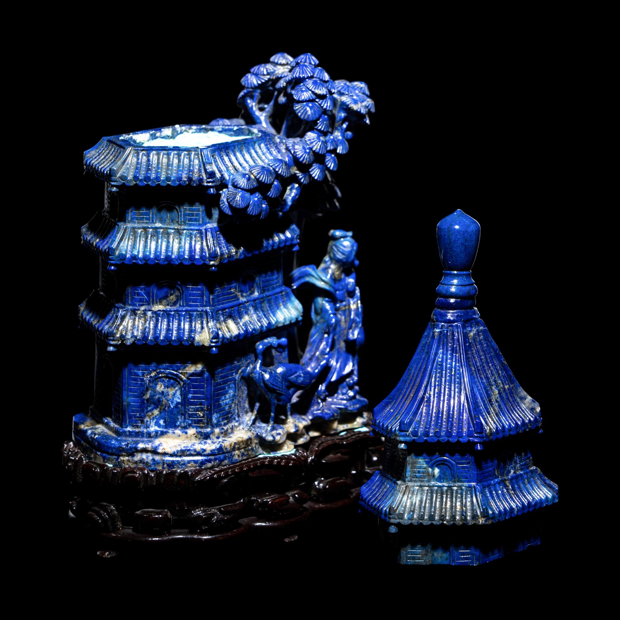 A Lapis Lazuli Model of a Pagoda