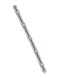 ART DECO, DIAMOND AND SAPPHIRE BRACELET
