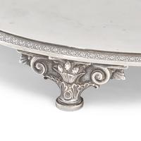 A Late Classical Sterling Silver Footed Round Tray