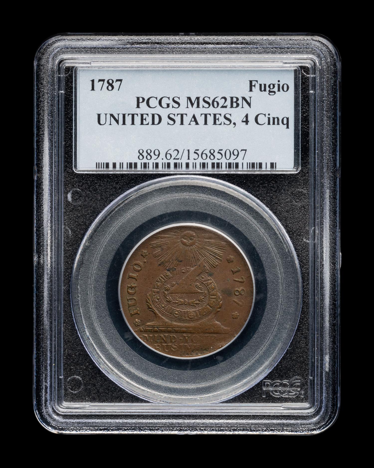 A 1787 Fugio 1c Coin (PCGS MS62 BN)