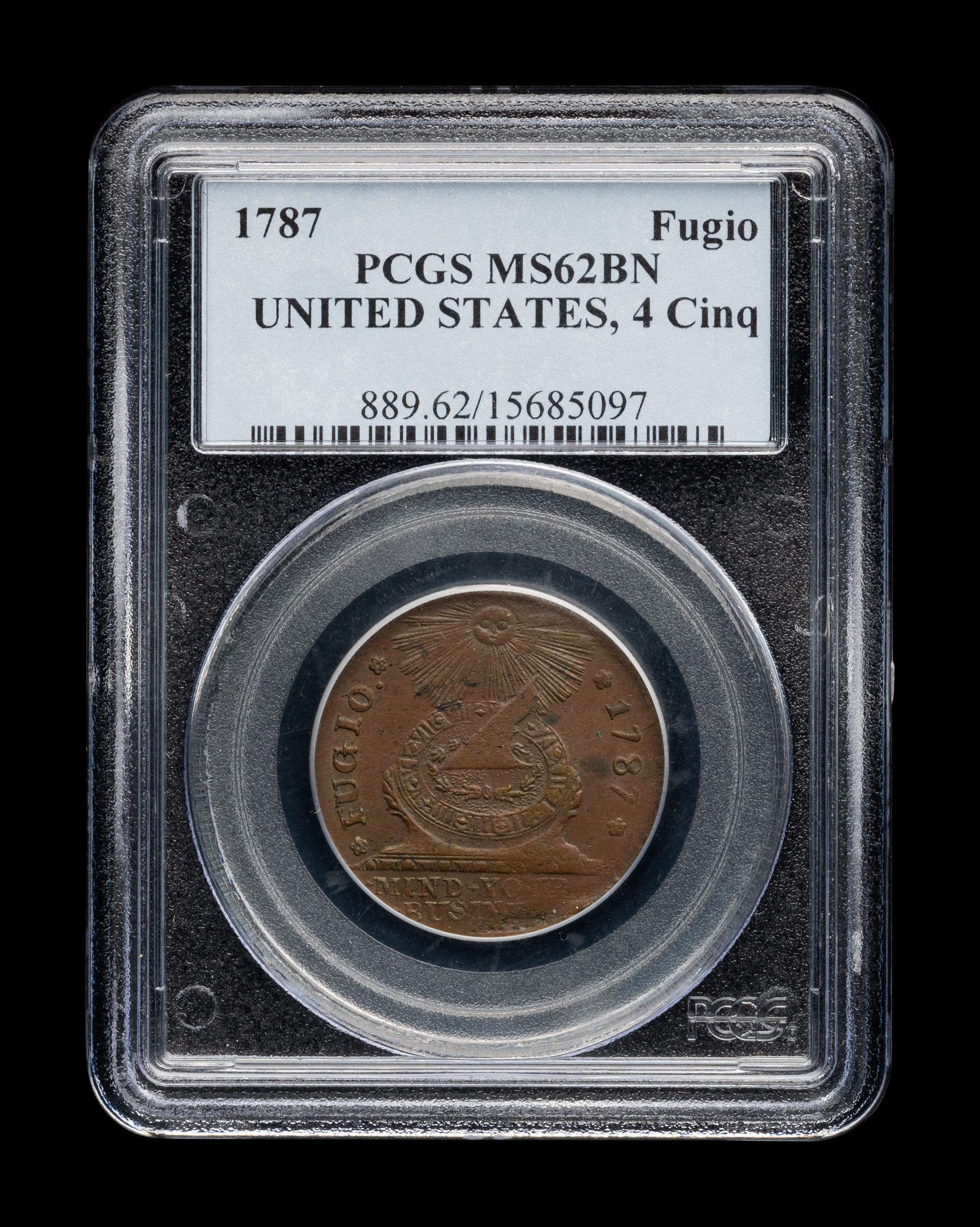 A 1787 Fugio 1c Coin (PCGS MS62 BN)