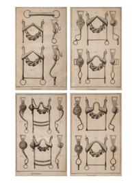 Four Engravings Depicting Horse Spurs, after Louis-Jacques Goussier