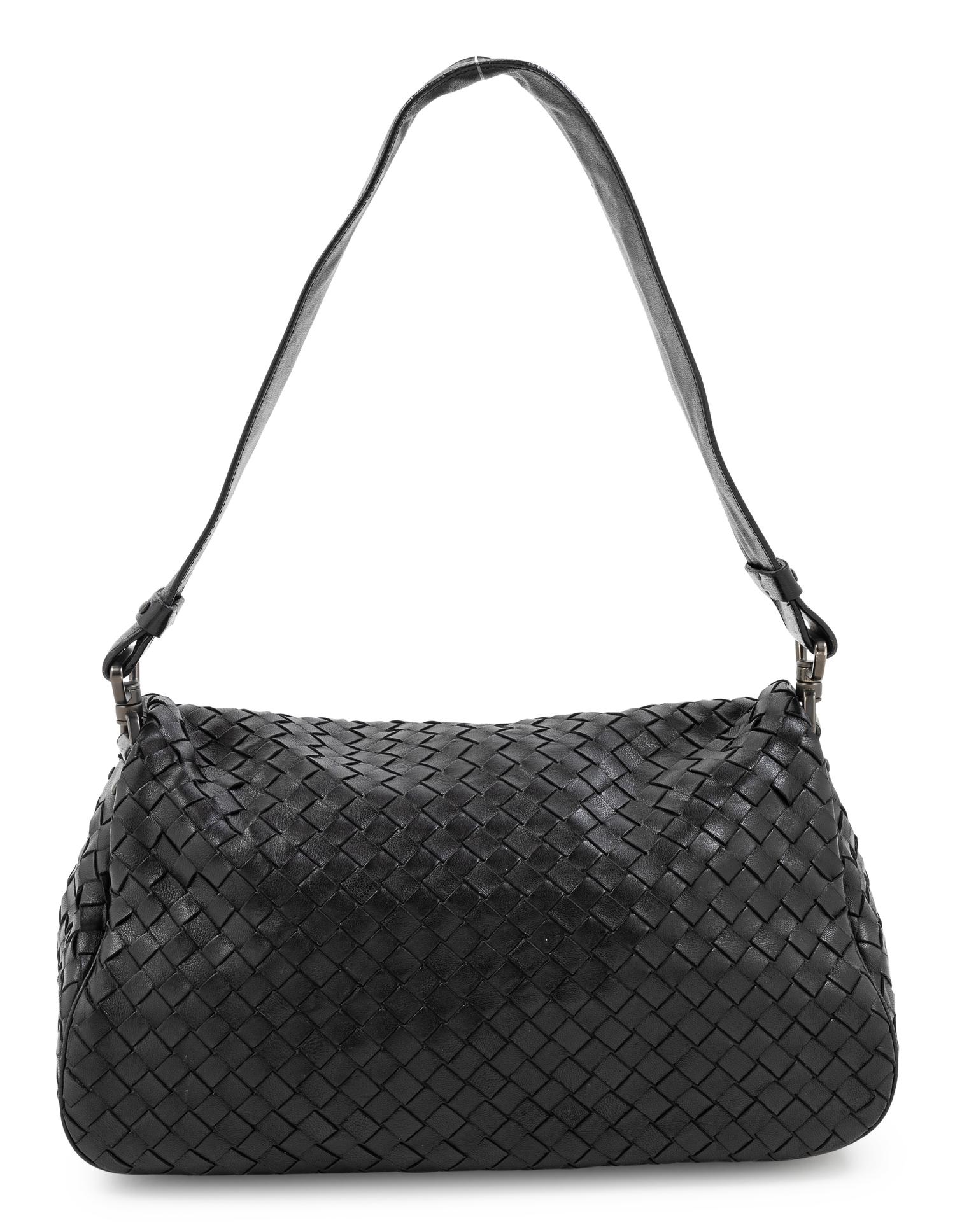 A Bottega Veneta Black Intrecciato Bag