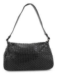 A Bottega Veneta Black Intrecciato Bag