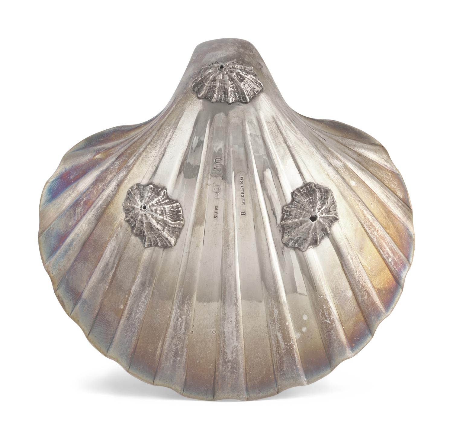 A Sterling Silver Shell-Form Candy Dish, Gorham Mfg. Co., Providence, RI, Date Mark for 1869