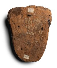 An Egyptian Painted Wood Mummy Mask