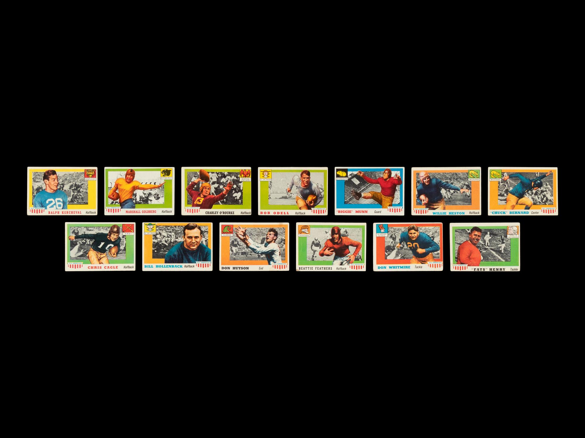 A Complete Set of 1955 Topps All-American Football Cards (100/100)