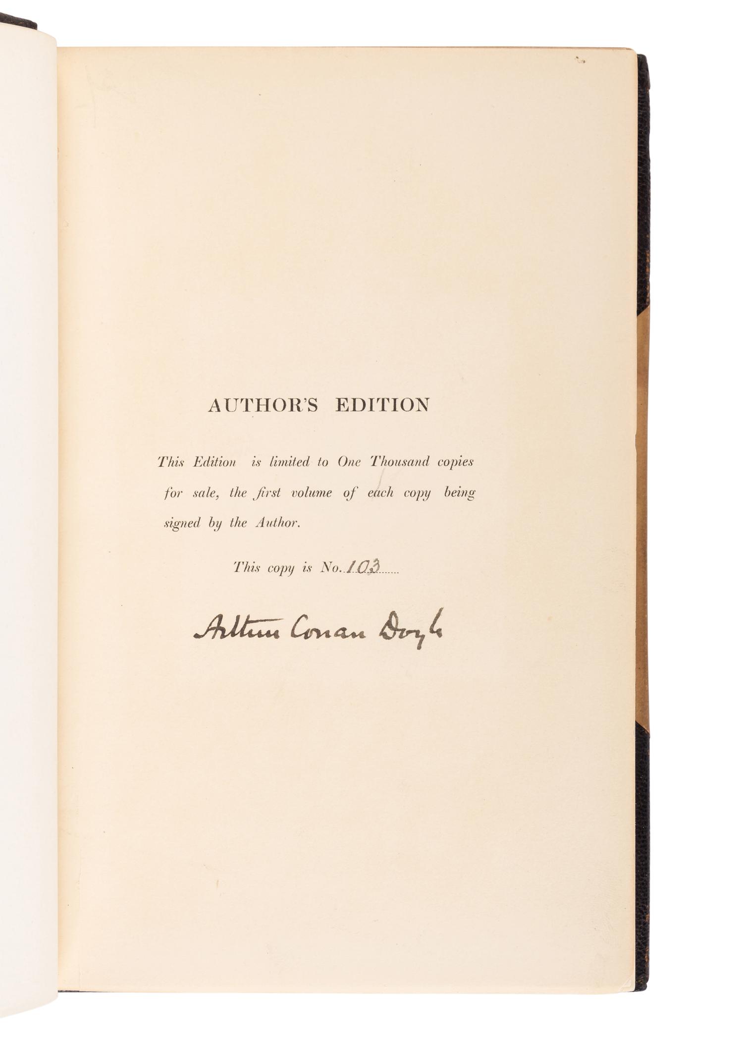 DOYLE, Arthur Conan, Sir (1859-1930). [ Works ]. London: Smith, Elder & Co., 1903.