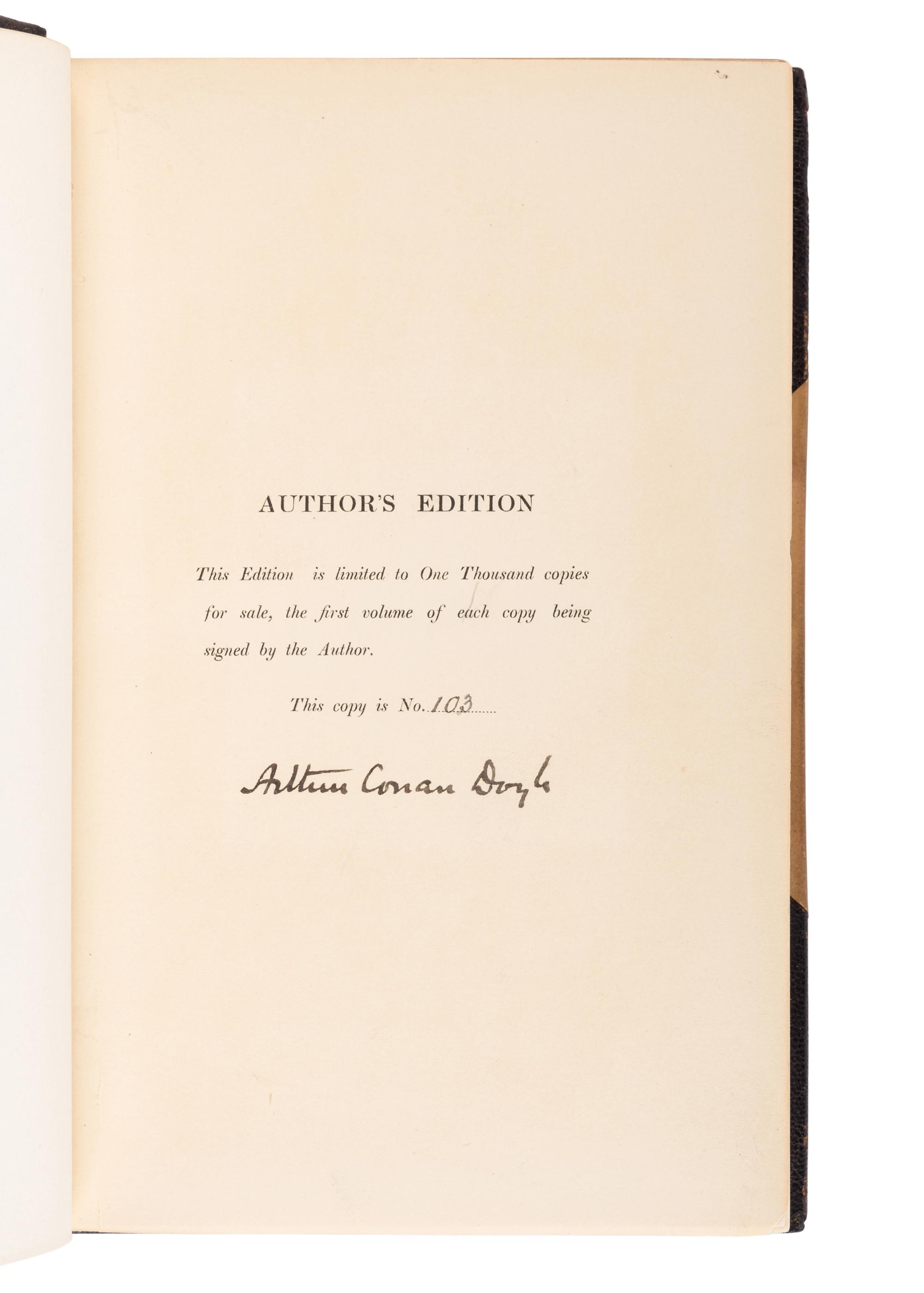 DOYLE, Arthur Conan, Sir (1859-1930). [ Works ]. London: Smith, Elder & Co., 1903.