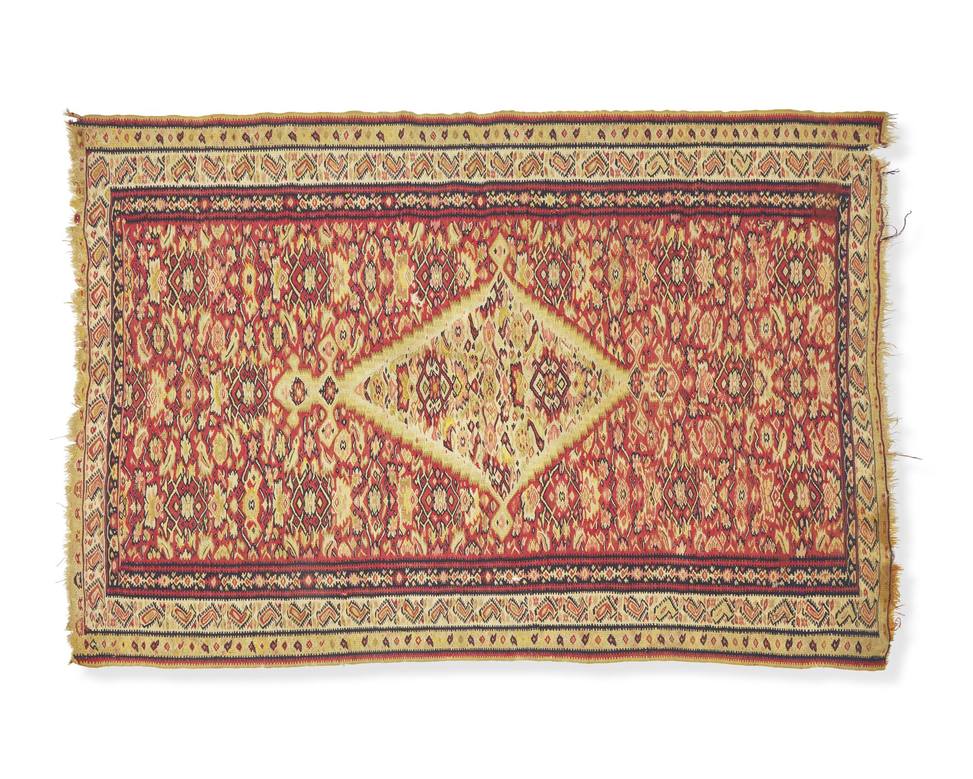 A Senneh Kilim rug, late 19th century