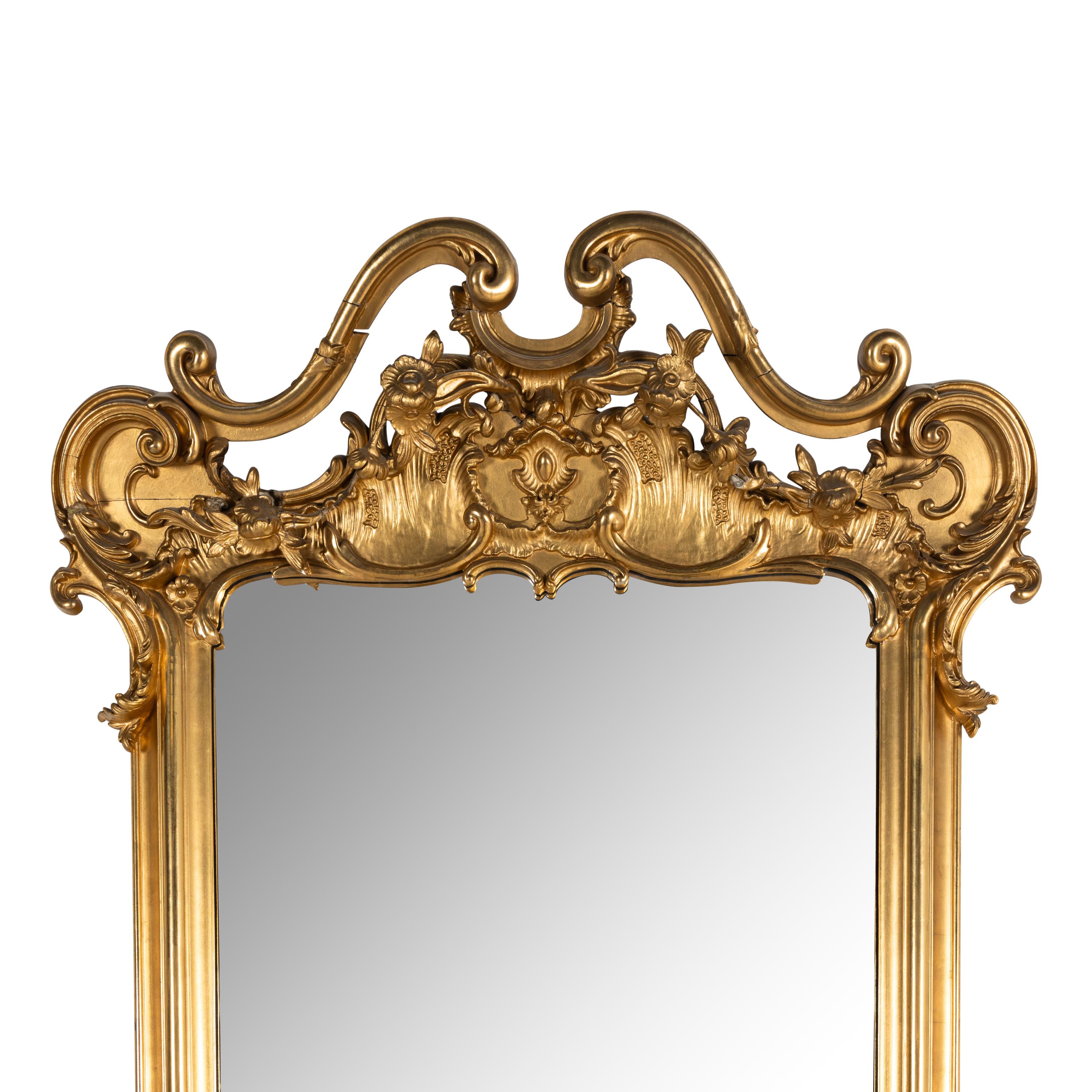 A Continental Style Giltwood Mirror