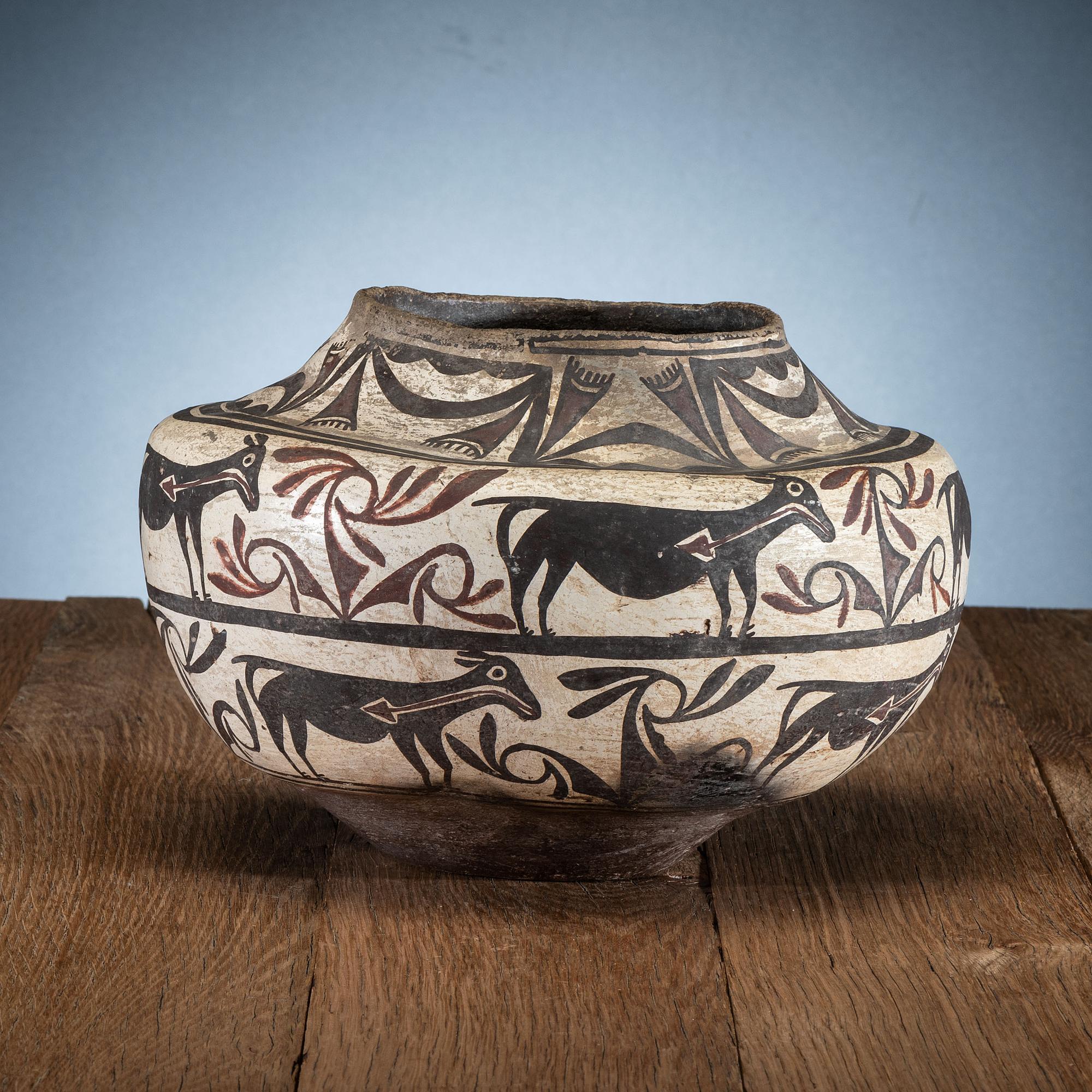 Zuni Polychrome Pottery Jar