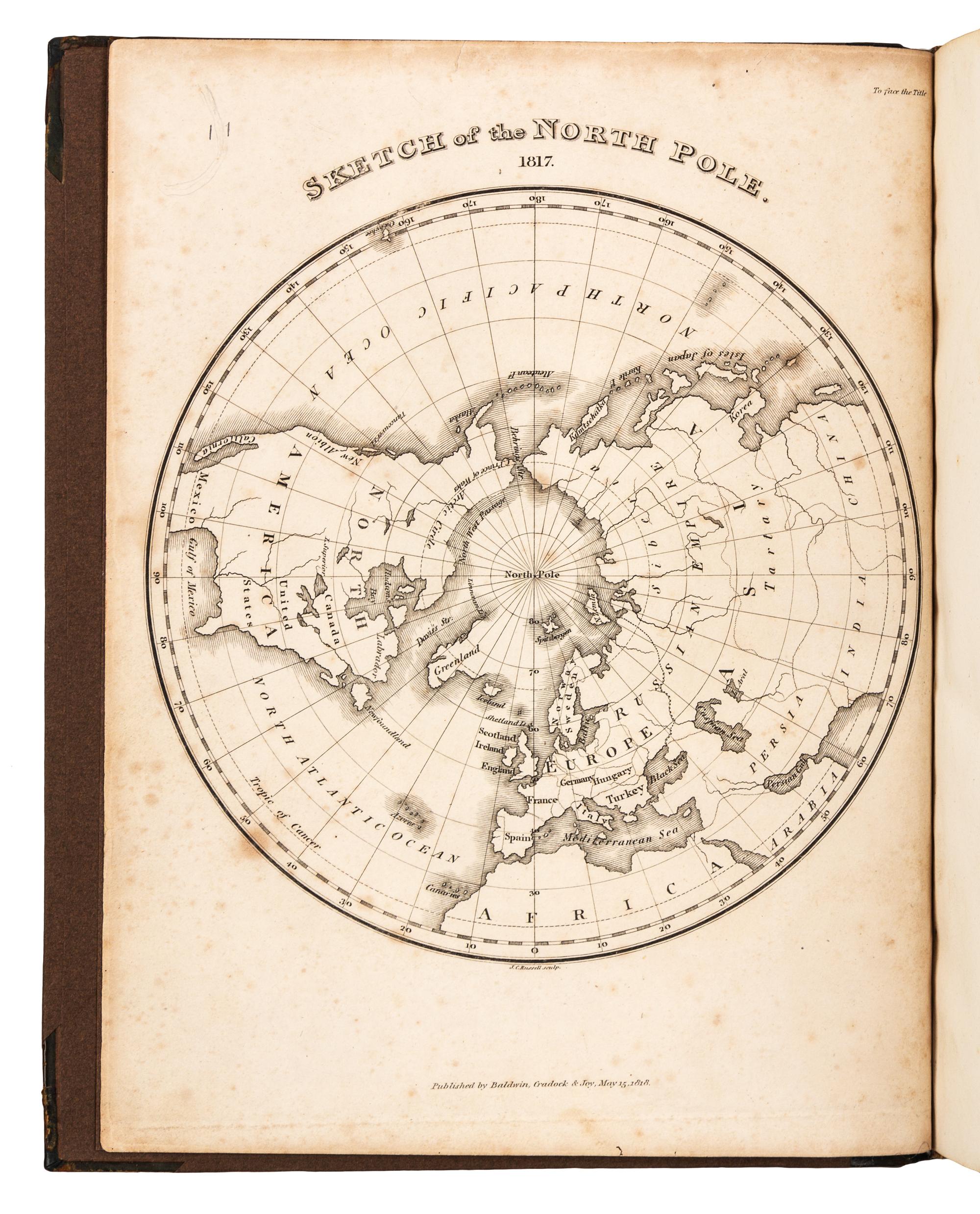 O'REILLY, Bernard. Greenland, The Adjacent Seas, and The North-West Passage to The Pacific Ocean. London, 1818. FIRST EDITION.