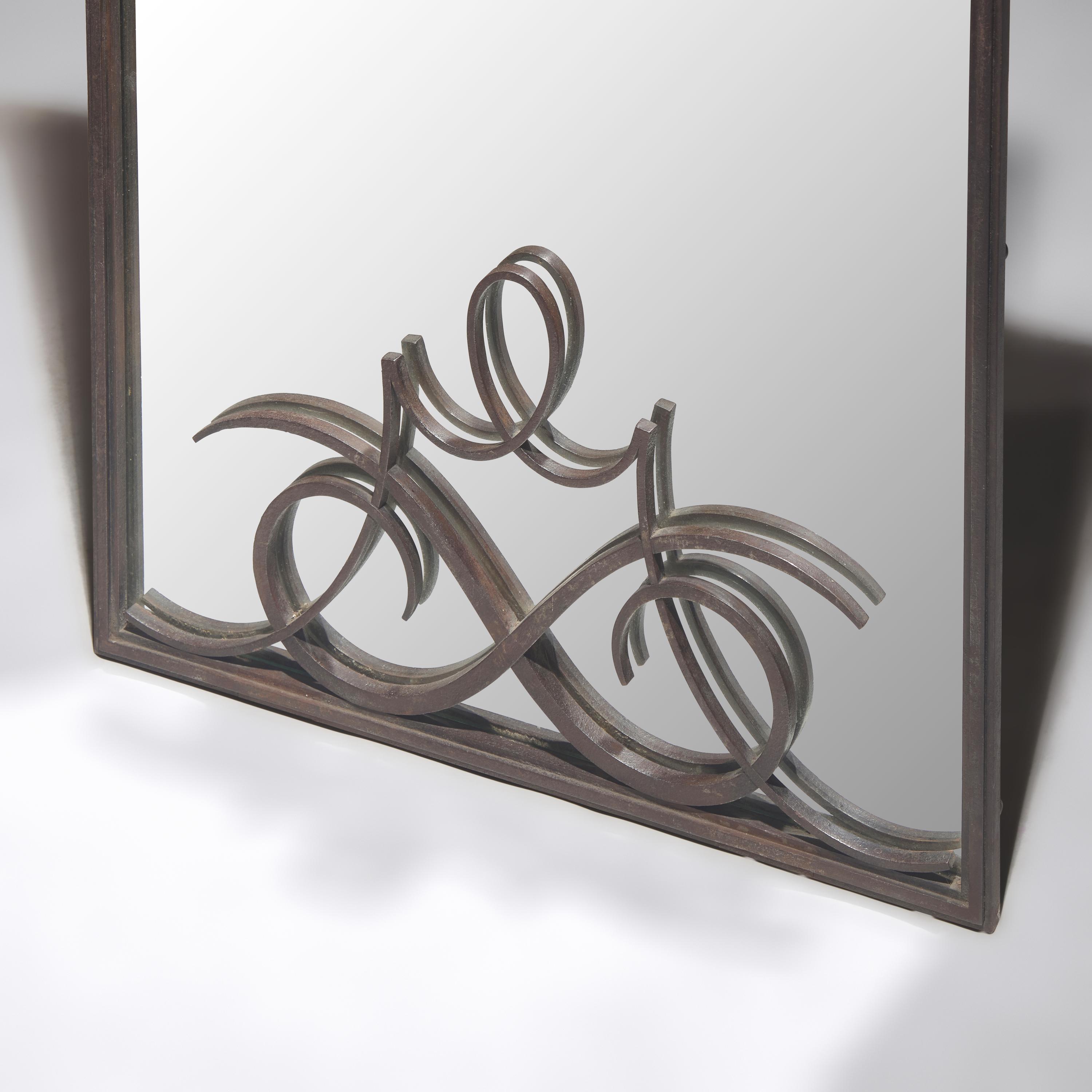 Edgar Brandt (French, 1880-1960) — French Art Deco Mirror, c. 1930