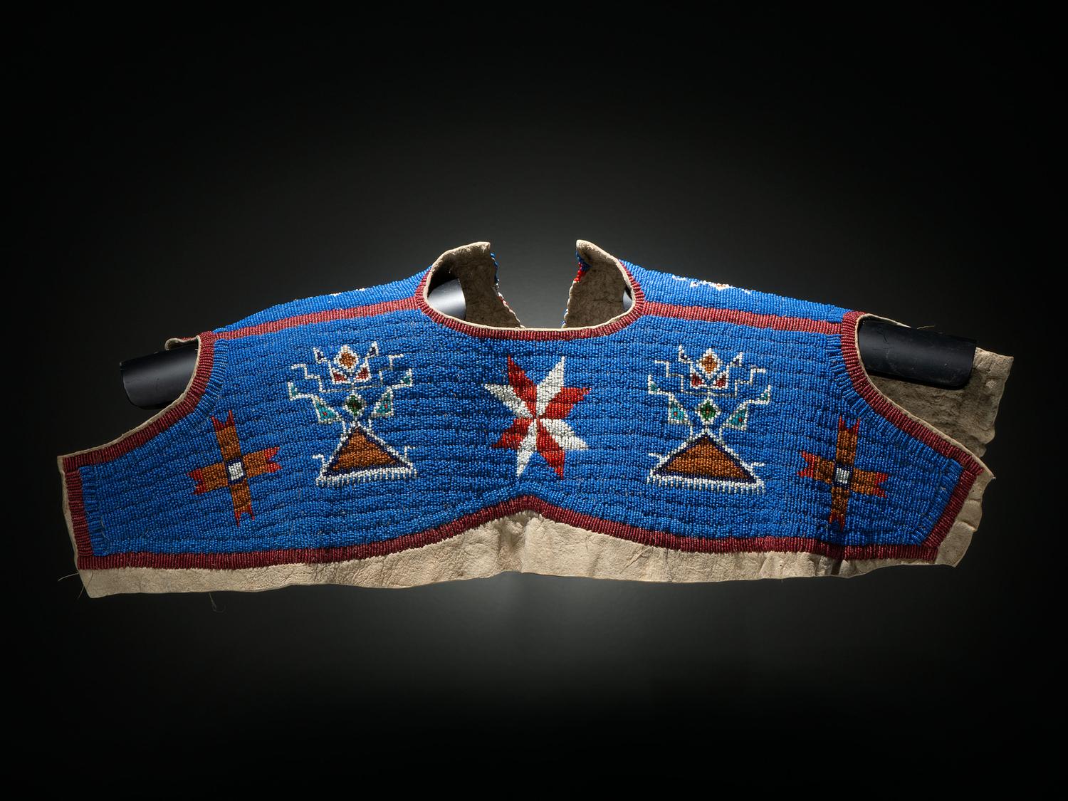 Sioux Girl's Beaded Hide Dress Yoke