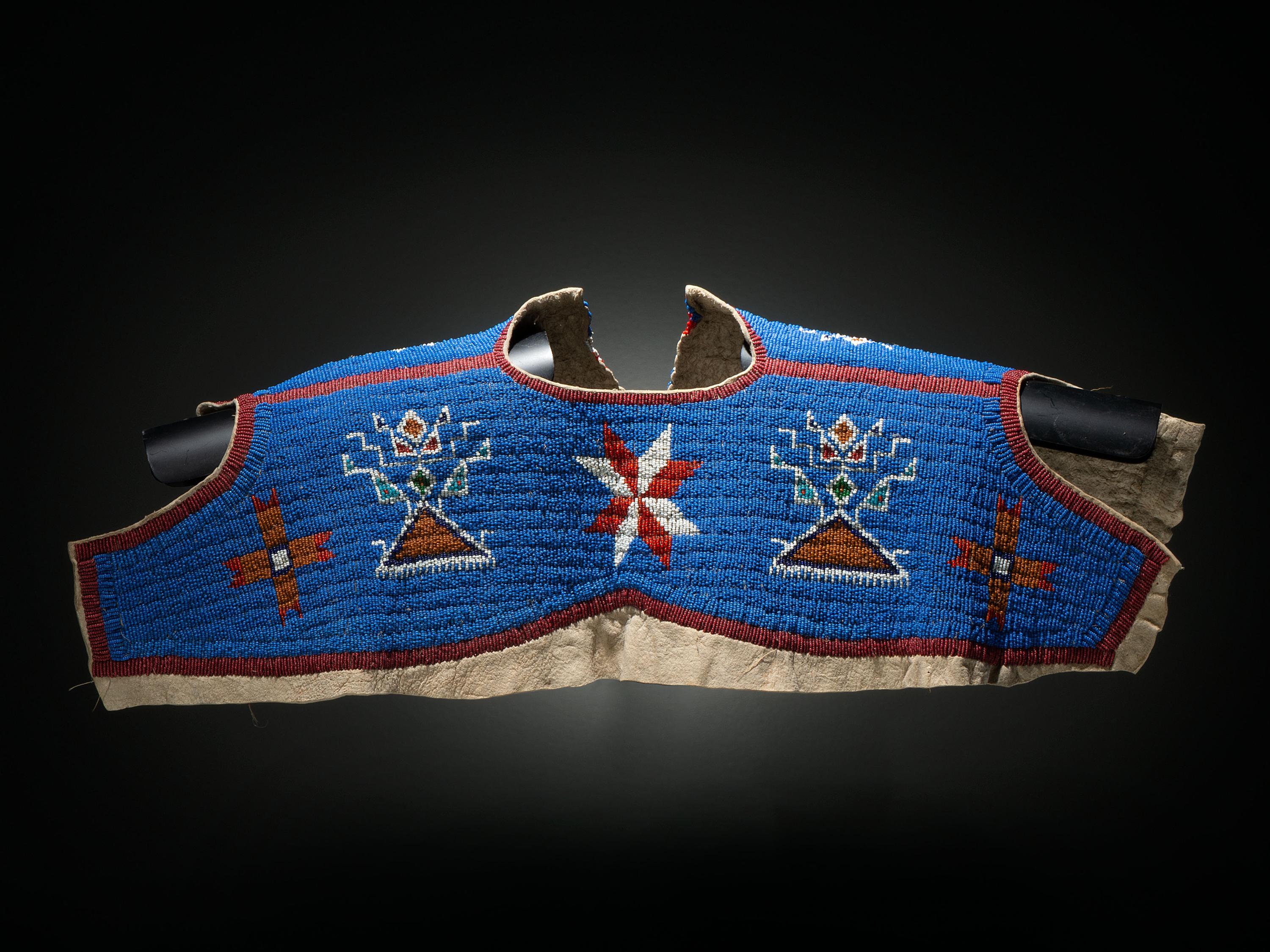 Sioux Girl's Beaded Hide Dress Yoke