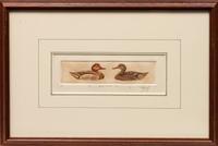 Six Framed Prints, in Four Frames: Green-Winged Teal, Artist's Proof; Goldeneye & Bluebill Decoys, edition 34/100; Black Duck, edition 28/100; together in one frame: Redhead , edition 17/100; Bluebill , edition 10/100; Pintail , Artist's Proof